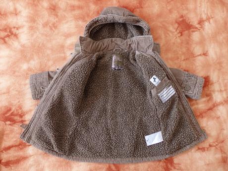 Manžestrový zateplený kabátek - bundička, palomino,92