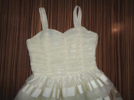 Luxusní slavnostní šaty - slonová kost, h&m,146