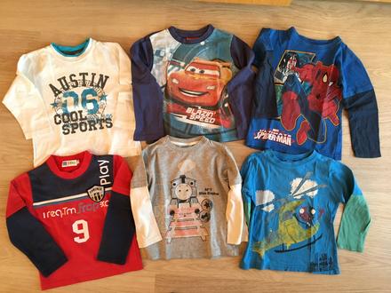 2x tričko dlouhý rukáv, 104