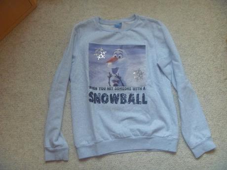 Modrá mikina s frozen vel. 12-13 let, disney,158