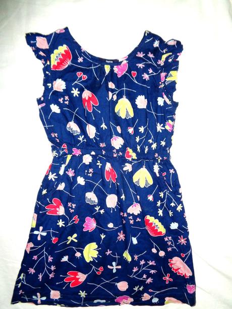 Nádherné tmavě modré šaty s květy, gap,134