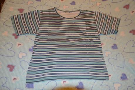 110116 prouhaté bavlněné tričko krátký rukáv, 110