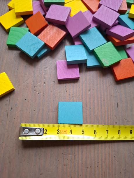 Montessori dřevěná mozaika, kostky, 