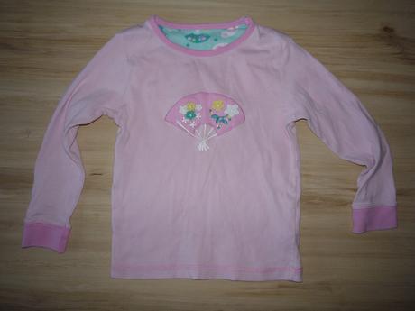 Růžové triko s vějířem, mothercare,104