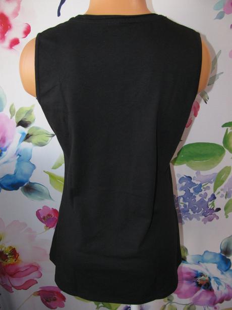 Černé bavlněné pružné tričko, tcm,42