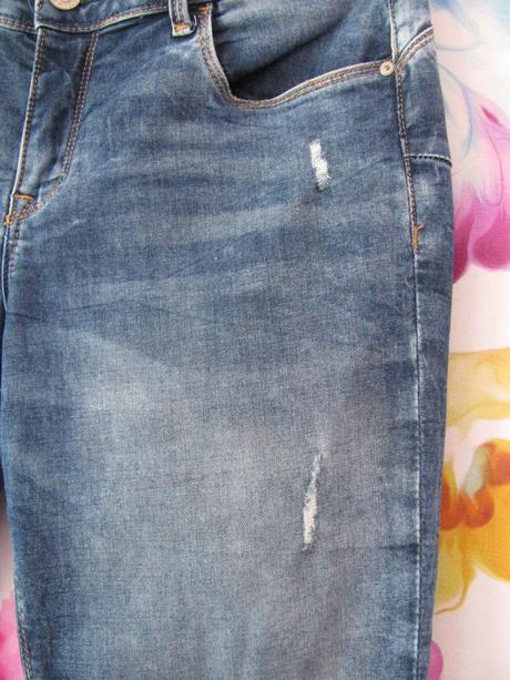 Skvělé strečové džíny ,jeggíny, lehce trhané h&m, h&m,32