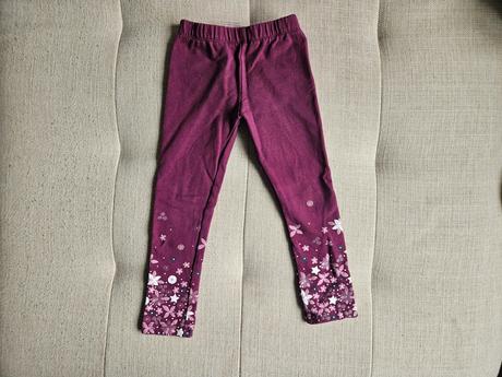 Dětské vínové leginy little kids 104 kytičky dívčí, 104