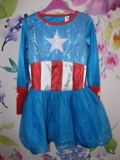 Dívčí kostým - šaty kapitán amerika, 