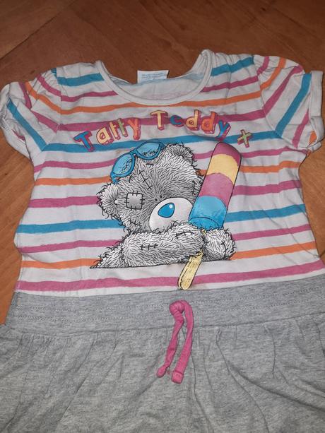 Dívčí šaty medvídek vel. 104 - 110, 104