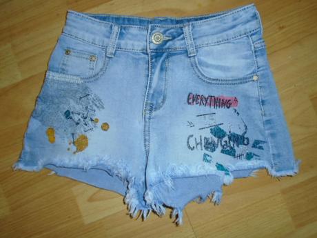 Kraťasy šortky džínové trhané vel xs-38, 36 / xs