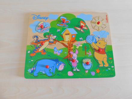 Dřevěná vkládačka medvídek pú, 