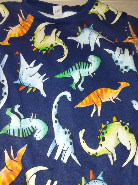 Modrá mikina s dinosaury 104 tu, 104