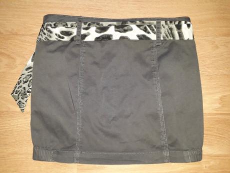 Sivá minisukňa so šatkovým opaskom melrose 32/34, otto,34