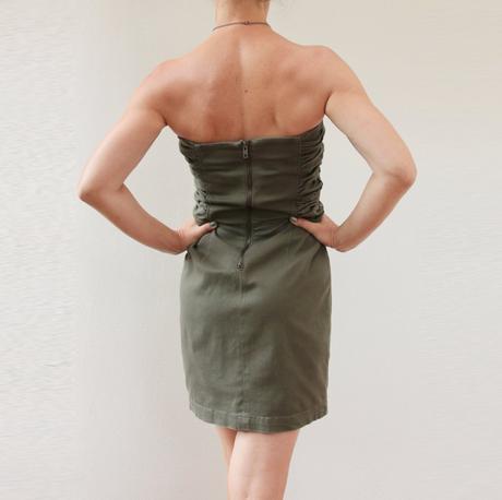 Khaki pouzdrové šaty review - 36, review,s