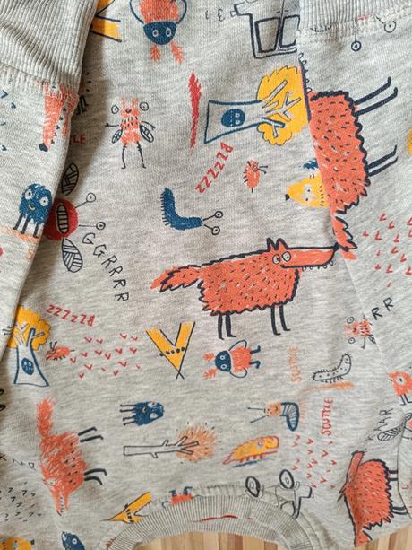 Šedá mikina s lišky 110 george, george,110