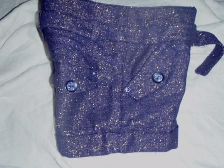 Luxusní teplé fialovozlaté kraťasy, next,128