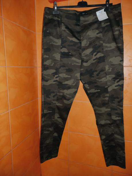 Maskáčové dámské kalhoty - vel 48, f&f,48