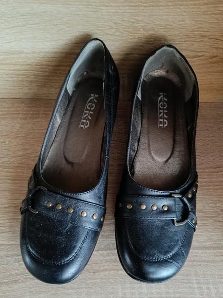 Černé lodičky, kačenka podpatek, vel. 39, 39