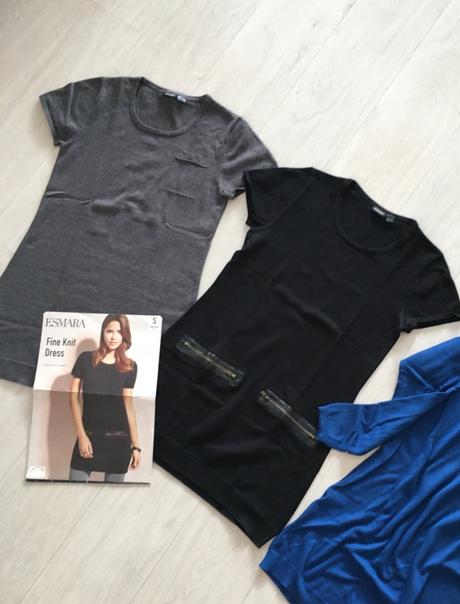 2 ks úpletové tuniky/minišaty esmara, vel. 36/38, esmara,s