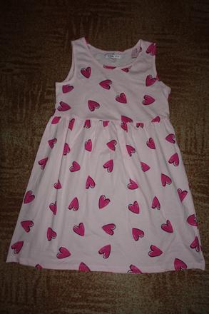 Letní šaty se srdíčky vel. 140, sinsay,140