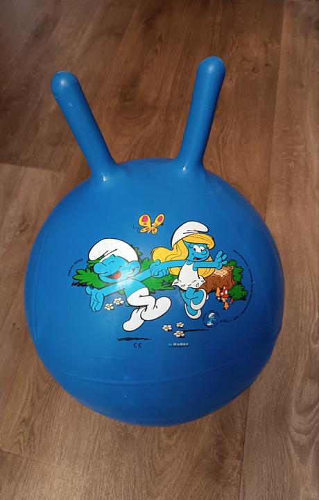 Dětský skákací míč s madly - šmoulové,