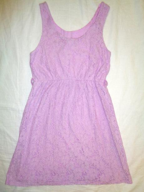 Nádherné fialkové krajkové šaty 158/164, 158