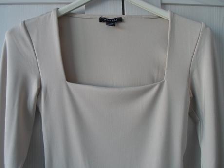 Béžové krémové tričko triko dlouhý rukáv, amisu,s