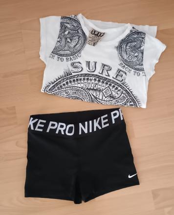 Sportovní kraťase nike pro dri-fit vel.s/m+ triko, nike,s