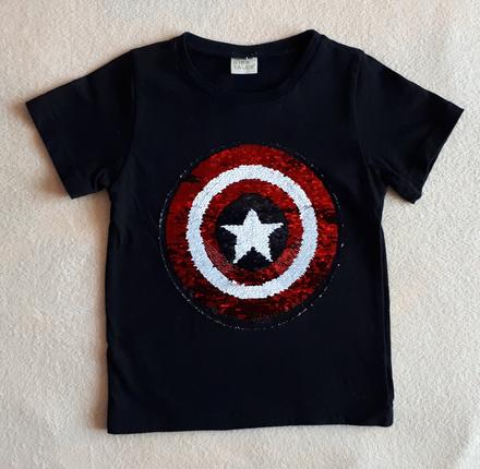 Tričko kapitán amerika/spiderman, přeměňovací, 104, 104