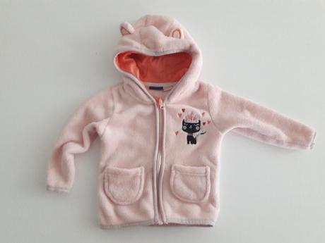 Růžová mikina s kapucou, lupilu,74