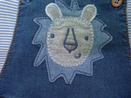 Kalhoty s lvíčkem + body vel. 68, next,68