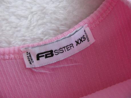 Dívčí,dámský růžový žebrovaný crop top, 32