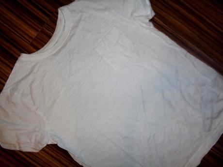 Bílé melírované tričko s kapsičkou, primark,146