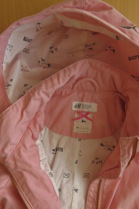 Bunda/kabát jarní/podzimní s kapucí, h&m,110