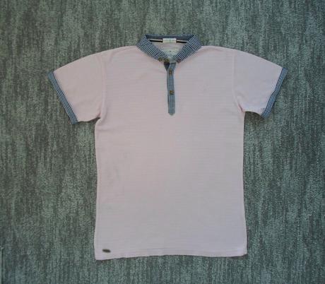 Růžové tričko triko s límečkem polo, 152