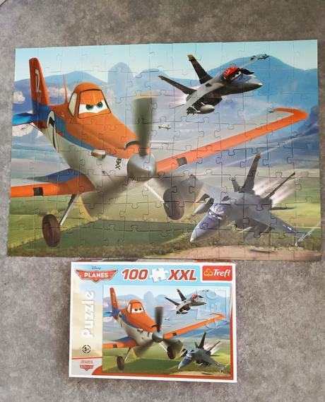 Puzzle 5 ks - auta cars, letadla planes, 4+ a 5+, 