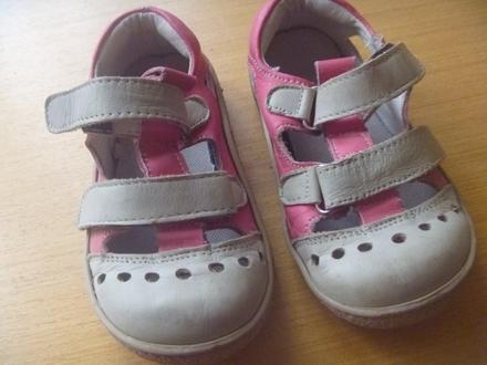 Šedorůžové barefoot sandály vel. 27, 27