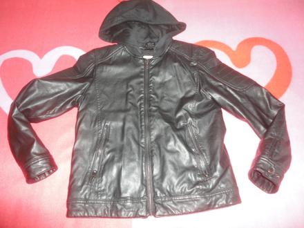 Zateplená koženková bunda vel. 152 (11-12 let), zara,152