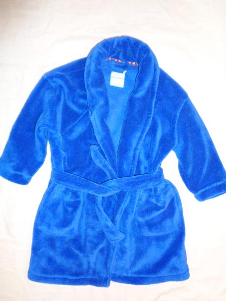 Luxusní modrý měkkoučký mikroflízový župan, primark,98
