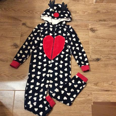 Teplý heboučký srdíčkový fleece overal, george,122