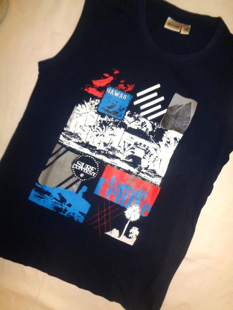 Tmavomodré letní tílko s aplikací, alive,164