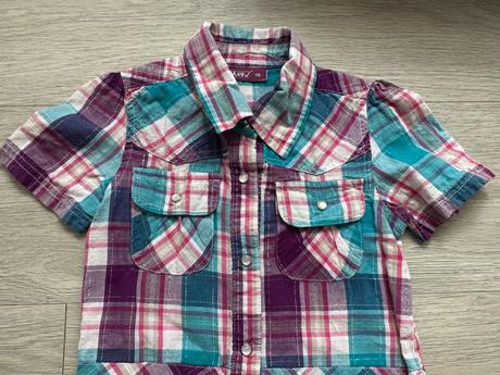Dívčí kostkované šaty, okay, vel. 116, okay,116
