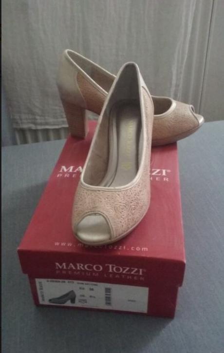 Nové marco tozzi smotanové lodičky 36 velkosť kože, marco tozzi,36