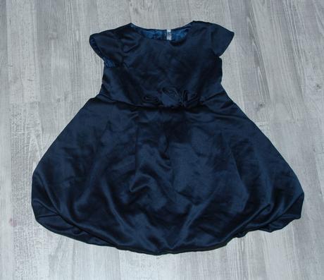 Slavnostní sváteční společenské tmavě modré šaty, st. bernard,80