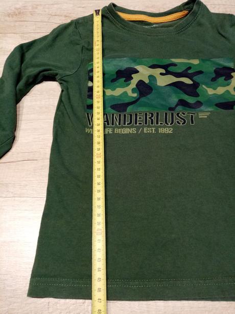 Maskáčové triko dlouhý rukáv vel. 122/128, 122