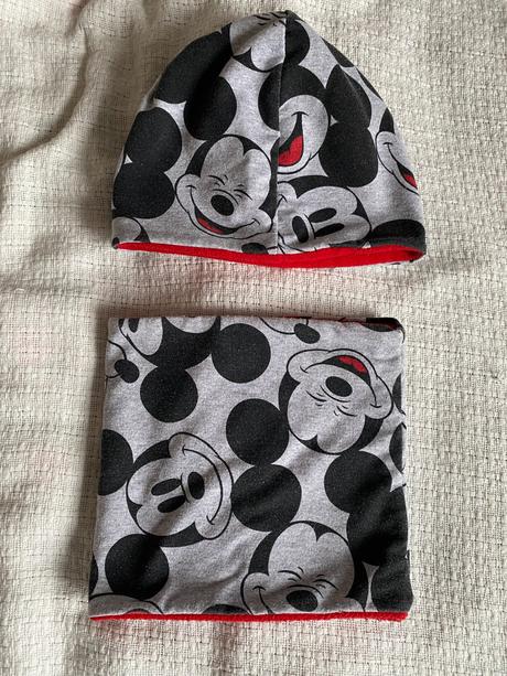 Set čepice s nákrčníkem mickey mouse 1-1,5r, disney,86