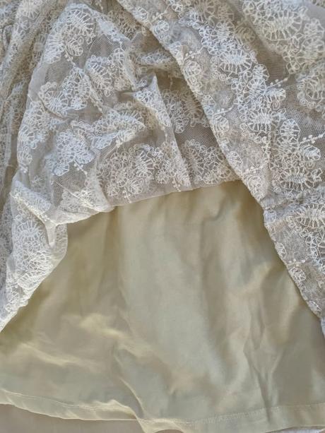 Krémové krajka šaty, vel xxs/xs, hm, h&m,xs