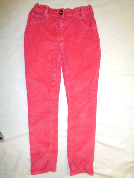 Pěkné sytě růžové manžestráky, topolino,128