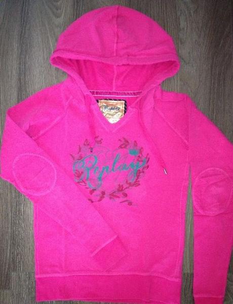 Růžová mikina replay, replay,m