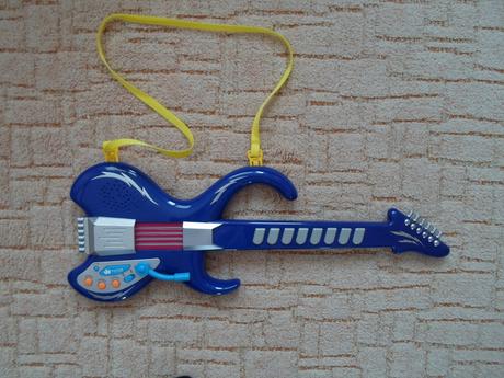 Modrá dětská kytara se zvuky, 